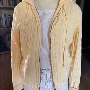 Butter Yellow Zip Up Hoodie
